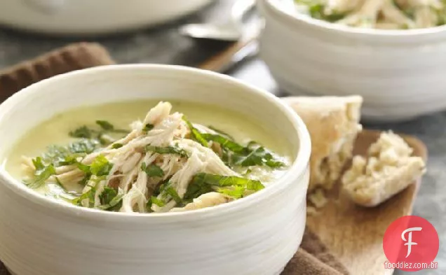 Sopa De Batata De Frango Tailandesa Com Curry