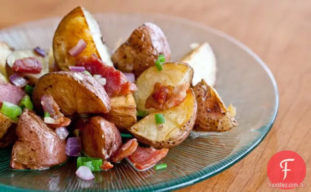 Salada De Batata Com Bacon Quente