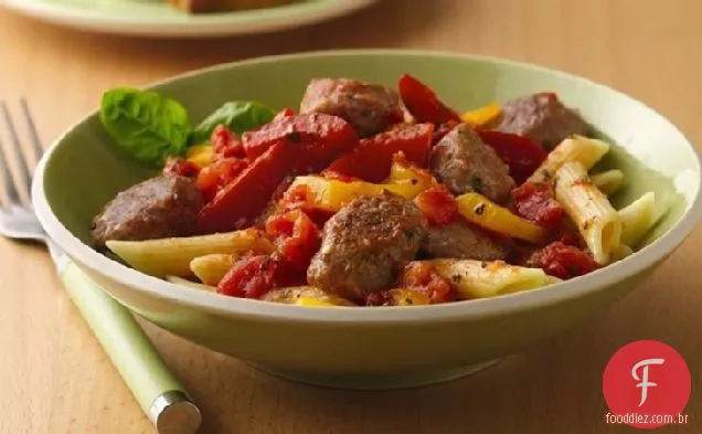 Ensopado de salsicha e pimenta Italiano