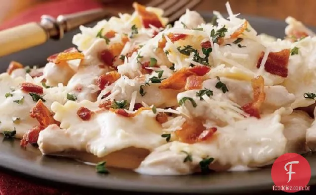 Frango e Ravioli Carbonara