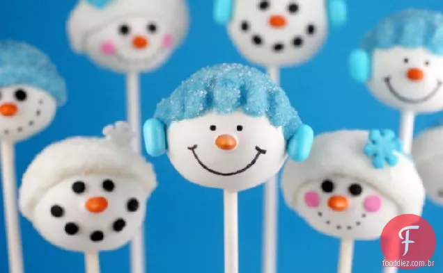 Bolo Do Boneco de neve de Bakerella Pops