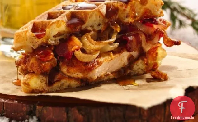 Mantastic Fried Chicken ' N ' Waffle Sandwich