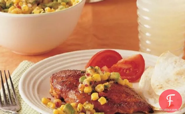 Frango taco com Salsa de milho