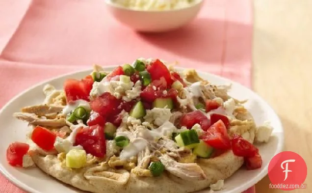 Pitas De Frango De Rosto Aberto