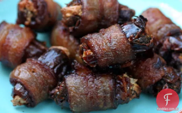 Datas De Chipotle De Chocolate Embrulhadas Em Bacon