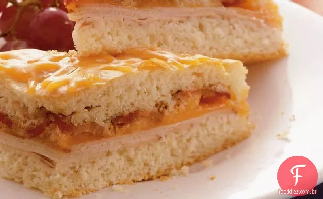 Sanduíche de peru assado, Cheddar e Bacon
