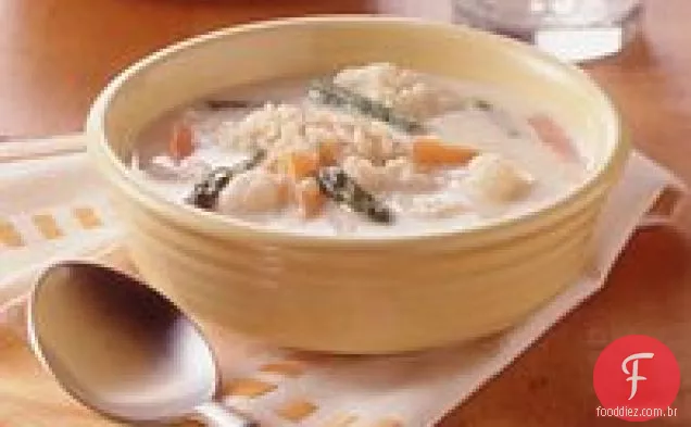 Sopa Vegetal De Queijo Fácil
