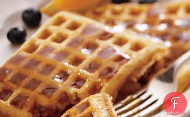 Waffles De Leite Coalhado Com Bacon