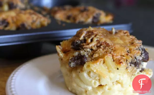Muffins italianos de Mac e queijo