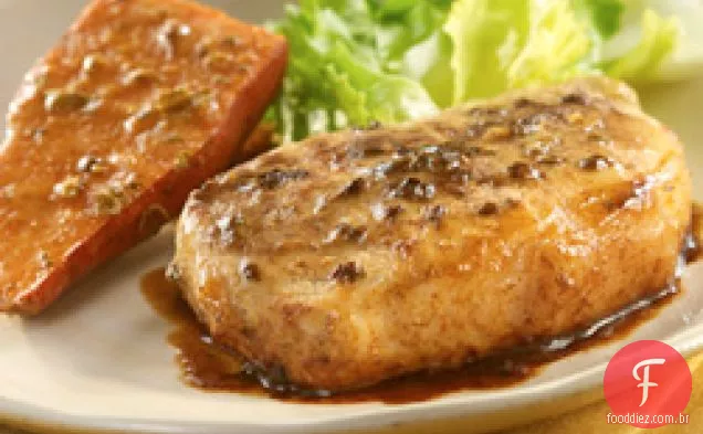 Carne de Porco de Maple-mostarda com Batata-Doce