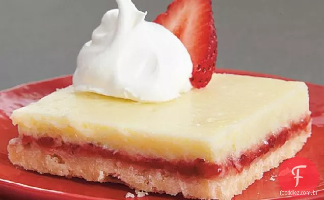 Strawberry Lemon Shortbread Bars