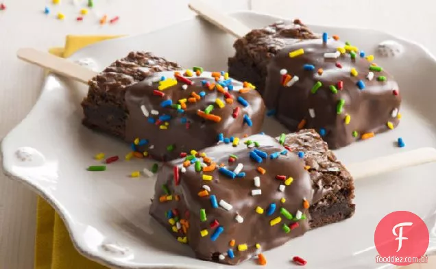 Brownies em uma vara