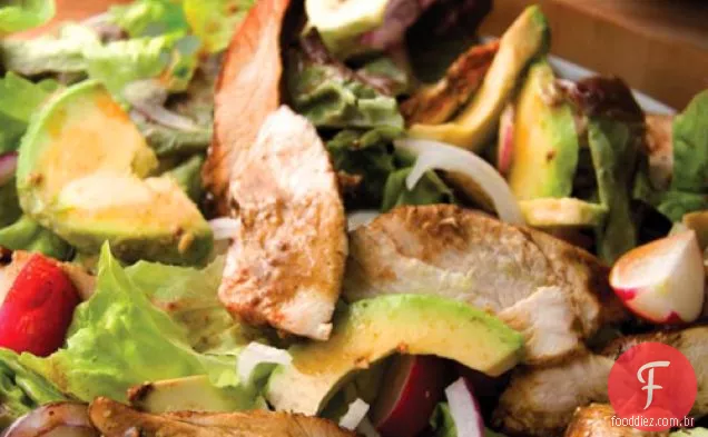 Frango Balsâmico Com Salada De Abacate E Rabanete