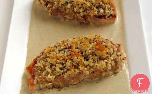 Panko Crosted Mostarda Peitos De Frango