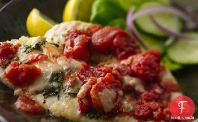 Filetes De Manjericão De Tomate Tilápia