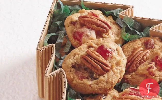 Biscoitos Da Gota Da Fruta Do Natal