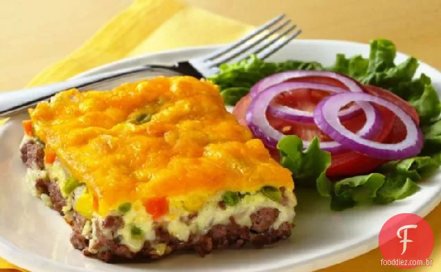 Torta De Cheeseburger Incrivelmente Fácil (Tamanho Da Multidão)