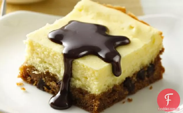 Barras De Cheesecake De Chocolate Sem Glúten