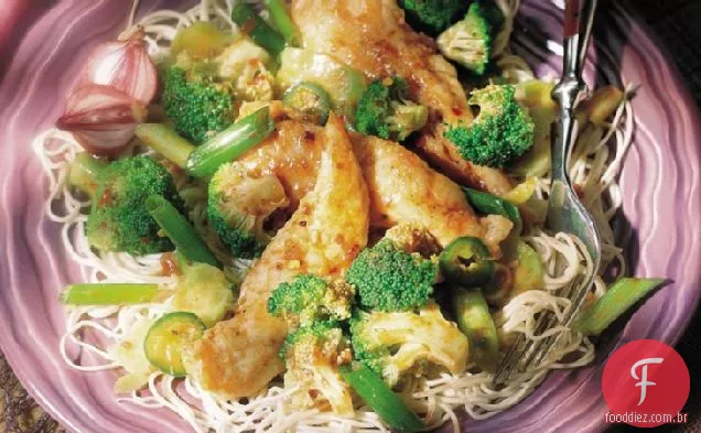 Frango picante com brócolis