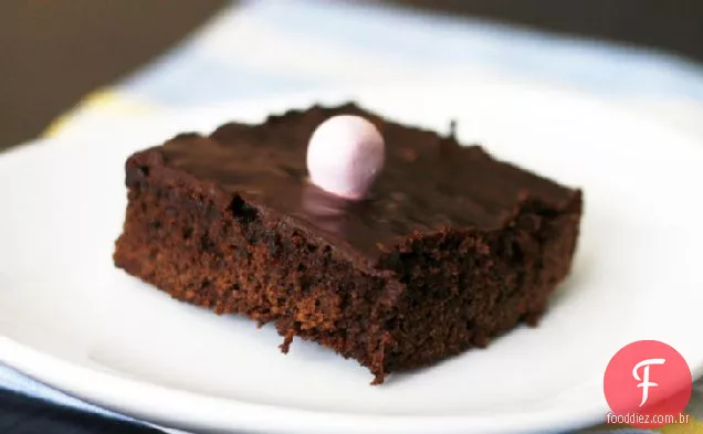 Chocolate Escuro Decadente Brownies Da Páscoa