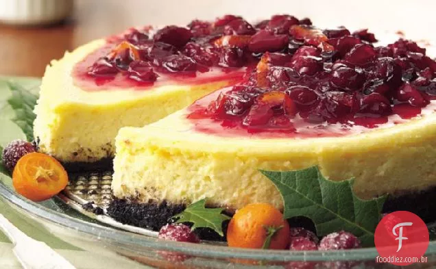 Cheesecake De Cranberry-Laranja