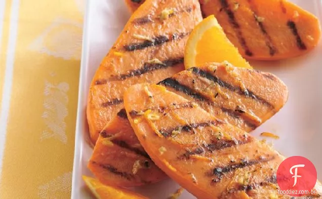 Batata-Doce grelhada com manteiga de laranja e gengibre