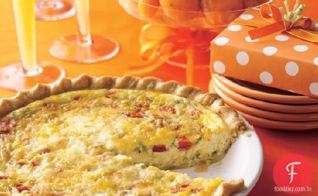 Provolone e pesto Quiche