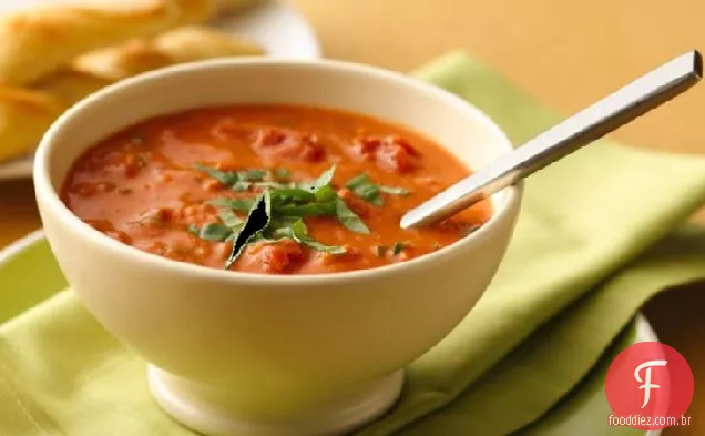 Chunky Tomate-Sopa De Manjericão