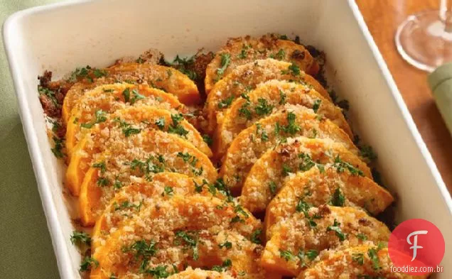 Parmesão-Butternut Squash Gratinado