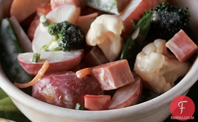 Salada De Mostarda, Batata, Vegetais E Presunto