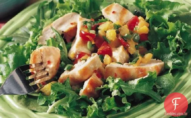 Frango grelhado de Sandy com Salsa de frutas