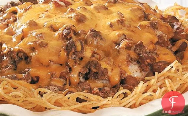 Burger - Bean Spaghetti Pie