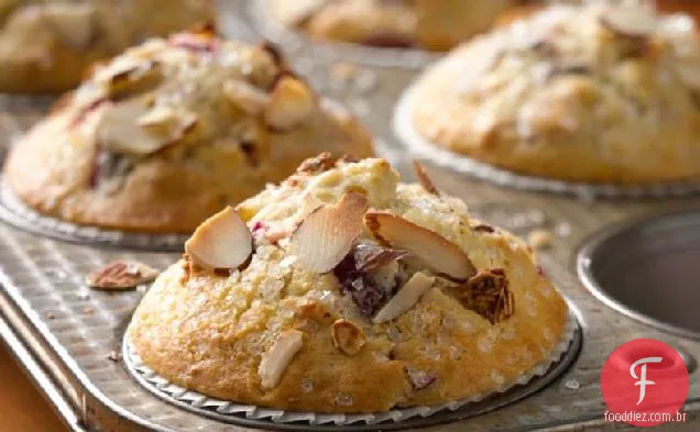 Bolinhos De Granola De Amêndoa De Cranberry