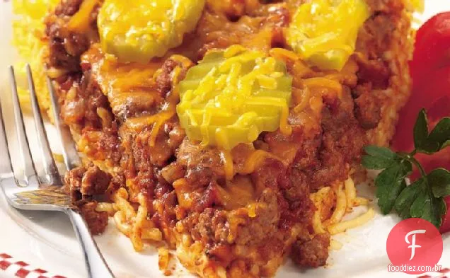 Cheeseburger Spaghetti Pie
