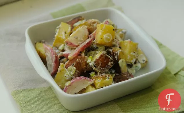 Salada De Rabanete E Batata Assada Com Mostarda Preta E Semente De Cominho