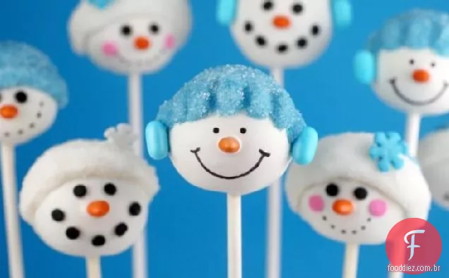 Bolo Do Boneco de neve de Bakerella Pops