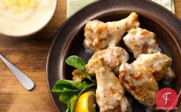 Parmesão Cremoso-Asas De Frango Com Alho