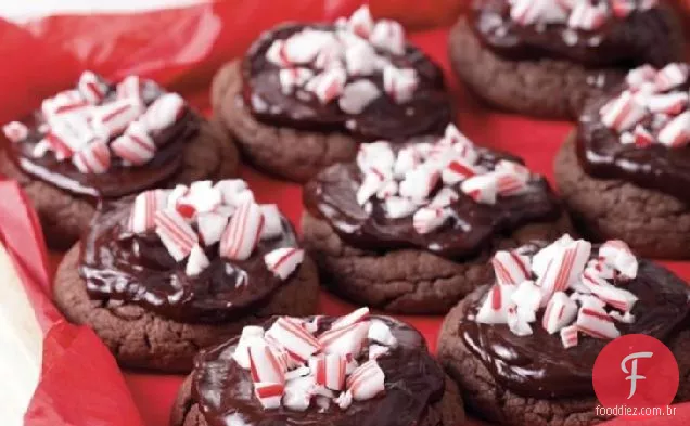 Chocolate Candy Cane Cookies
