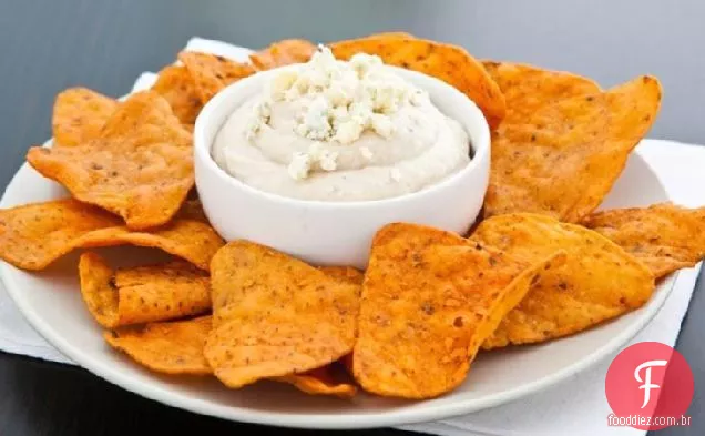 Molho De Feijão Branco De Queijo Azul