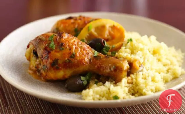 Frango marroquino com azeitonas