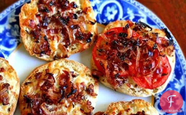 Caramelizado Cebola Inglês Muffin Pizzas