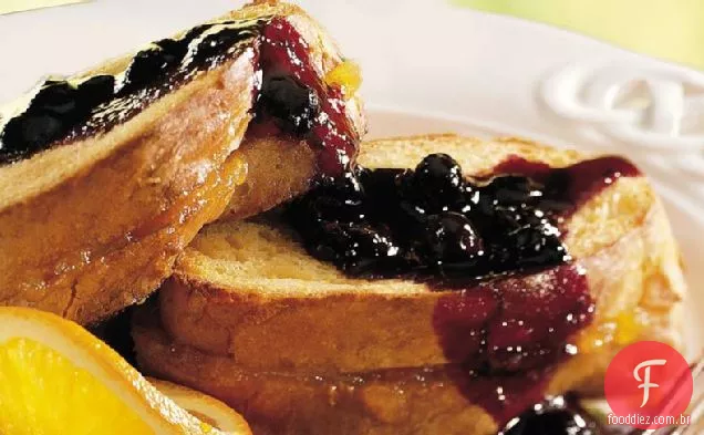 Blueberry-Laranja Torrada Francesa