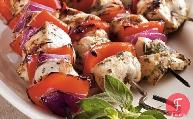 Kabobs De Frango Mediterrâneo