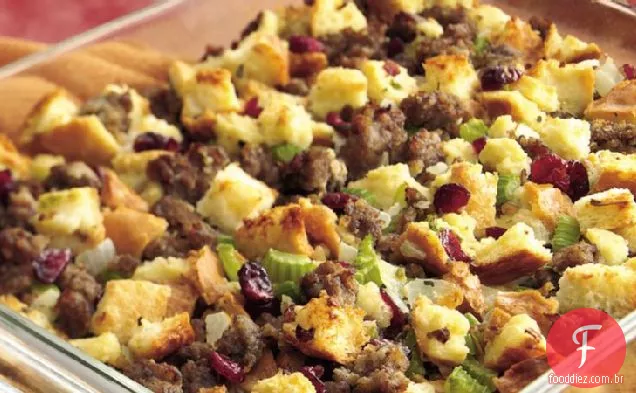 Salsicha e Cranberry cozido recheio