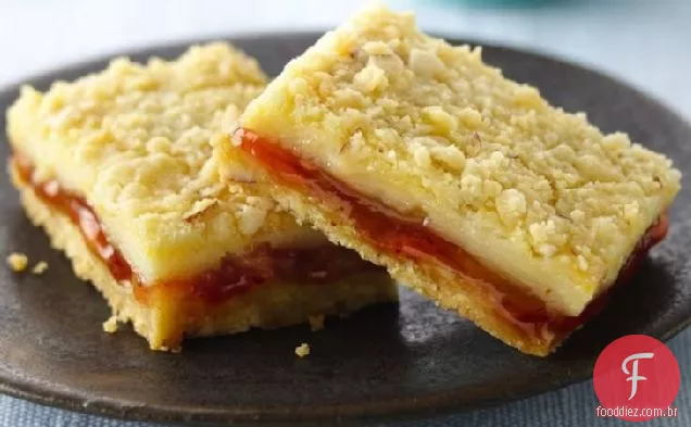 Barras De Queijo Creme De Limão Recheadas Com Morango