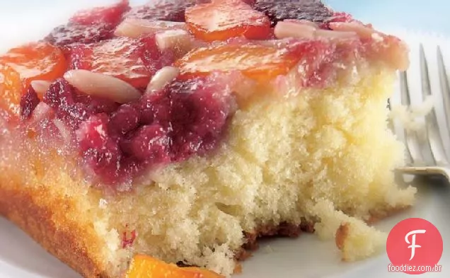 Bolo De Cabeça Para Baixo De Framboesa-Manga