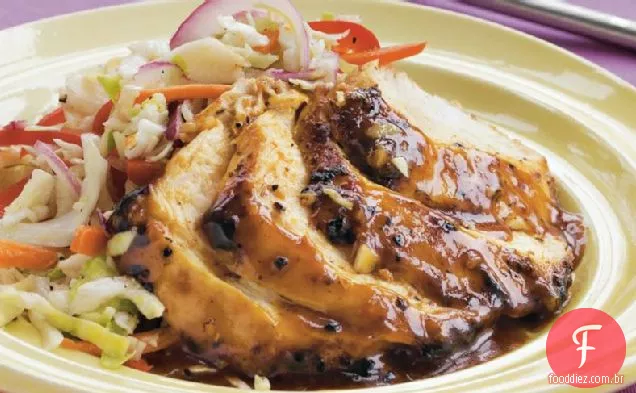 Frigideira churrasco frango com Slaw