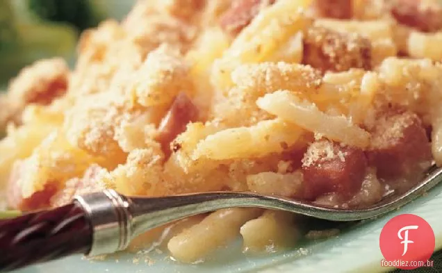 Presunto e queijo suíço batata assar