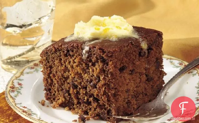 Pão de gengibre com Chip de Chocolate com molho duro de laranja