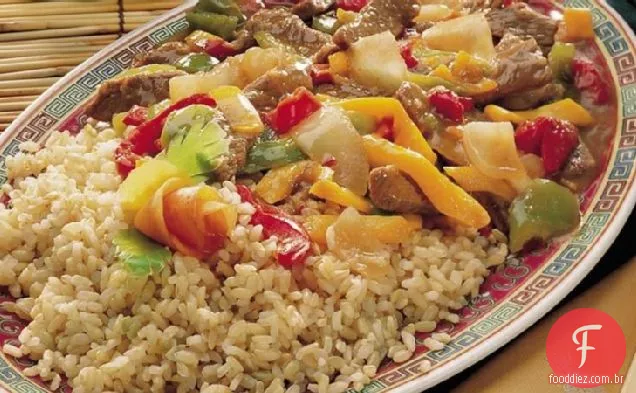 Carne de Cantão com pimentão